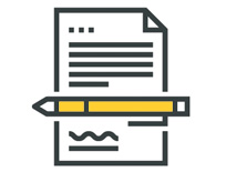 Paper and pencil logo